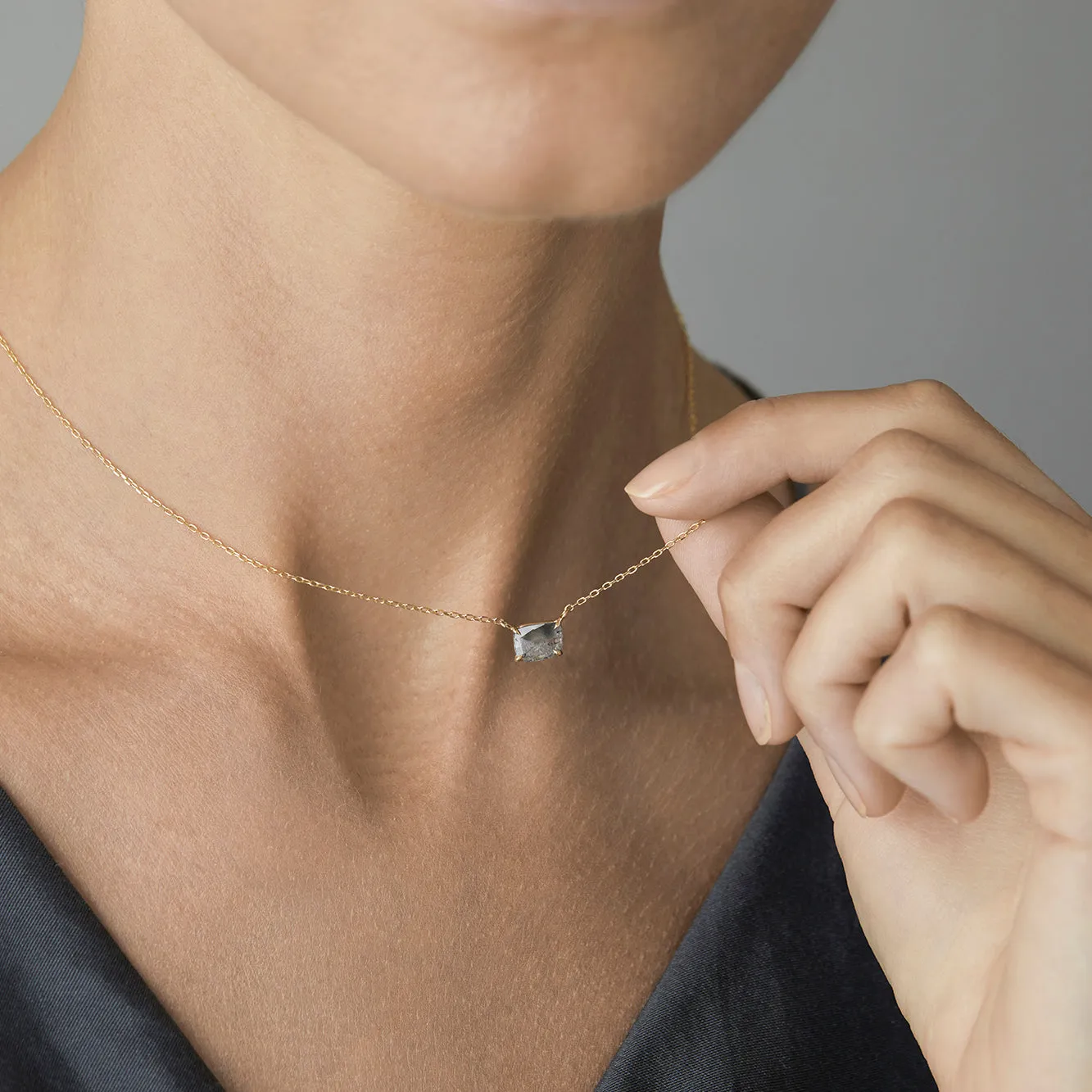 0.70 Carat One-of-a-Kind Diamond Slice Necklace | DN2-OOAK
