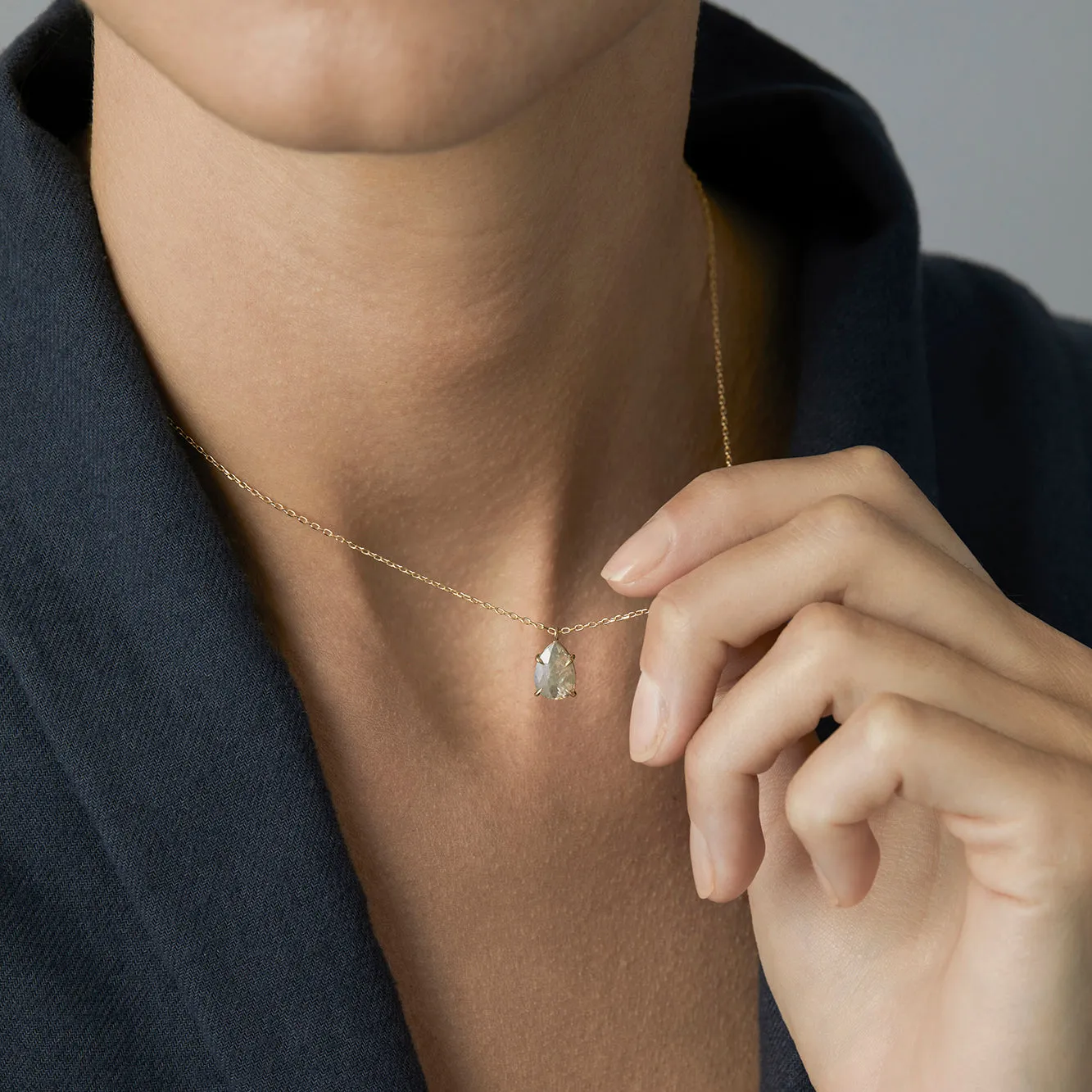 0.78 Carat One-of-a-Kind Diamond Slice Necklace | DN3-OOAK