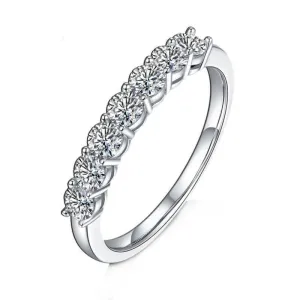 0.7Ct VVS1 Half Eternity Band Diamond Wedding Ring