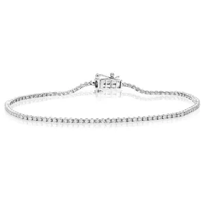 1 cttw Lab Grown Round Diamond Tennis Bracelets in 14K White Gold