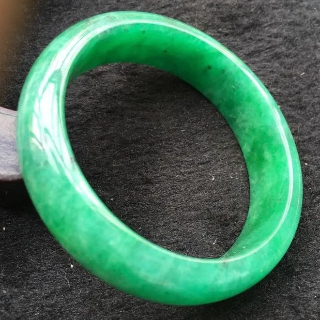 10% OFF- 53/54/55 mm Certified Natural Jadeite Emerald A*Jade Handcarved Bangle A138