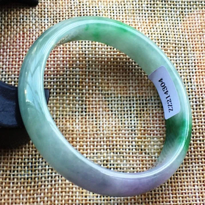 10% OFF- 53/54/55 mm Certified Natural Jadeite Emerald Jade Bangle《Grade A》A58