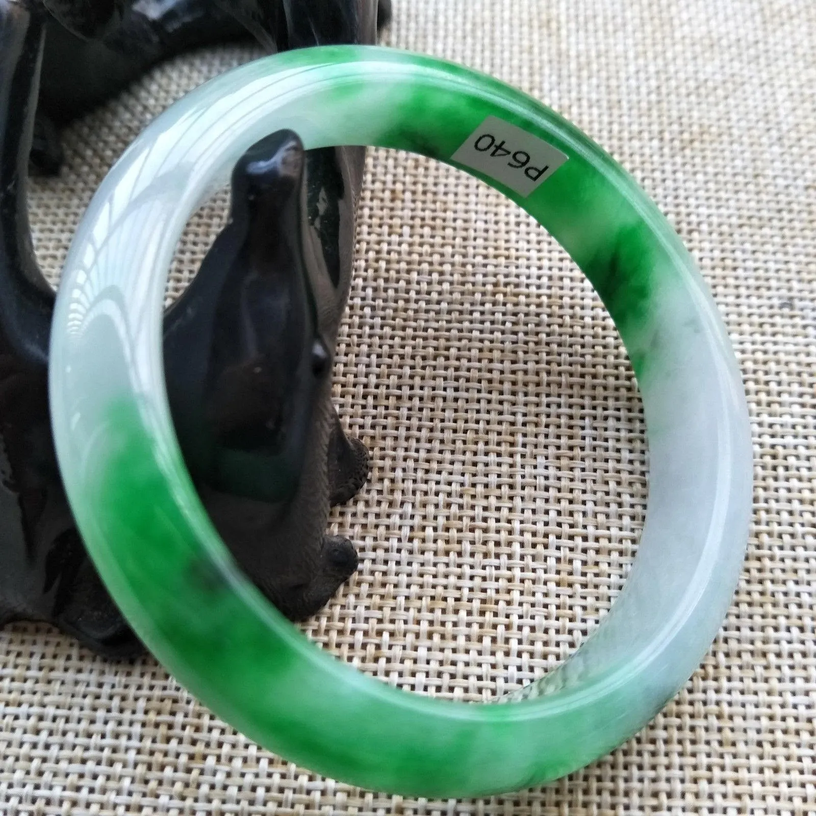 10% OFF- 54/55/56 mm Certified Natural Jadeite Emerald Jade Bangle《Grade A》P640