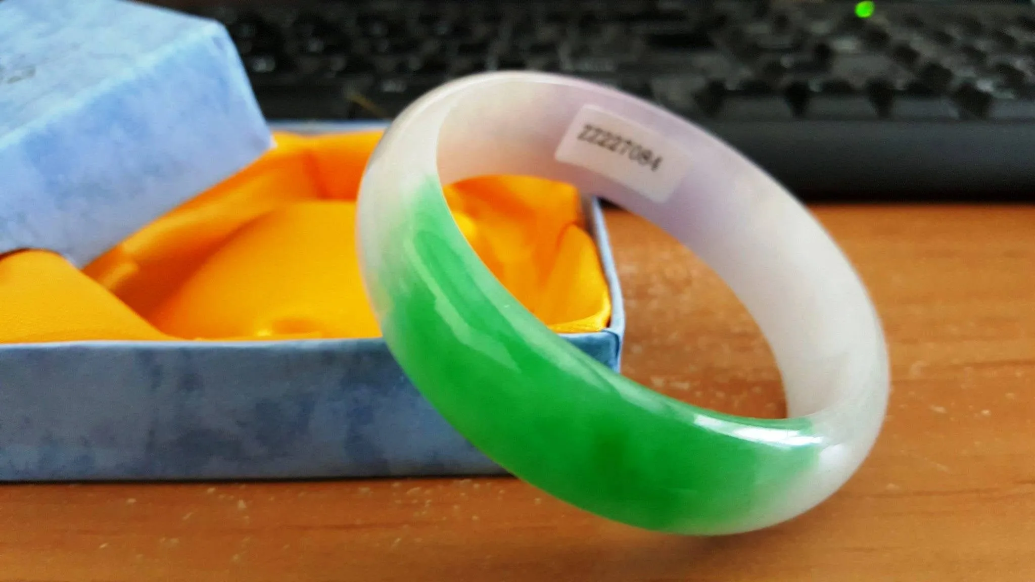 10% OFF- 55/56/57 mm Certified Natural Jadeite Emerald Jade Bangle《Grade A》ZZ084