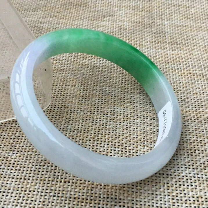 10% OFF- 55/56/57mm Certified Natural 3 Color Jadeite Emerald A*Jade HandCarved Bangle HA3150