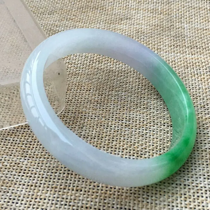 10% OFF- 55/56/57mm Certified Natural 3 Color Jadeite Emerald A*Jade HandCarved Bangle HA3150