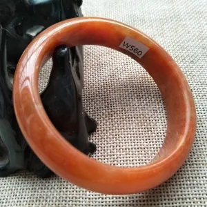 10% OFF- 55/56/57mm Certified Natural Jadeite Emerald A*Jade Caved Bangle W560