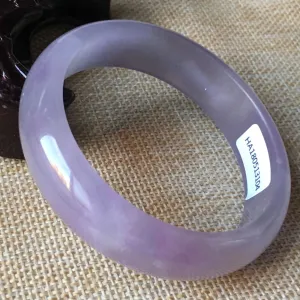 10% OFF- 55/56/57mm Certified Natural Lavender Jadeite Emerald A*Jade HandCarved Bangle HA3104