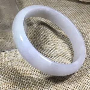 10% OFF- 55/56/57mm Certified Natural Lavender Jadeite Emerald A*Jade HandCarved Bangle T063