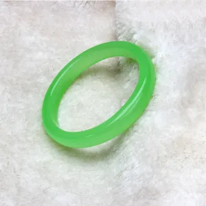 10% OFF- 56-63mm Certified Beautiful Natural Light Green Emerald A*Jade Carved Bracelet Bangle