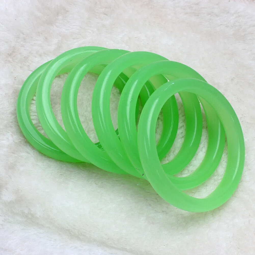 10% OFF- 56-63mm Certified Beautiful Natural Light Green Emerald A*Jade Carved Bracelet Bangle
