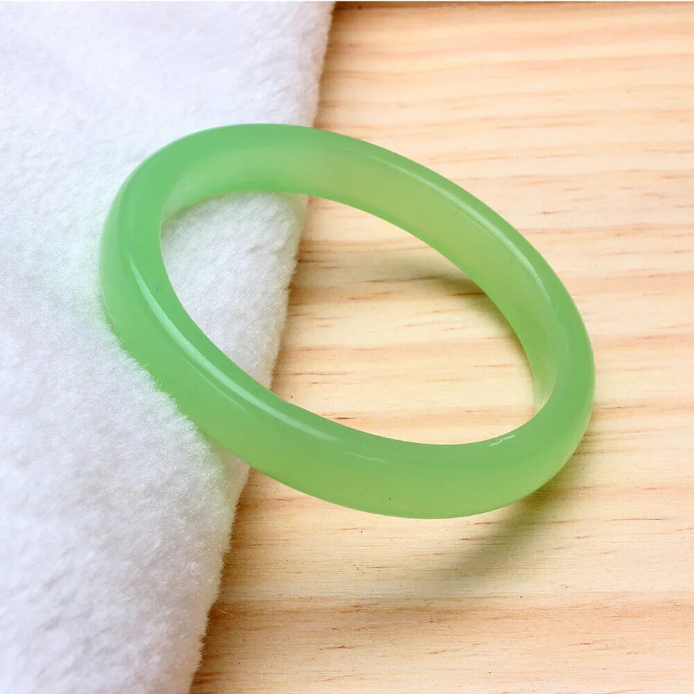 10% OFF- 56-63mm Certified Beautiful Natural Light Green Emerald A*Jade Carved Bracelet Bangle