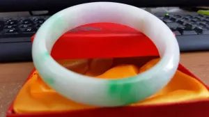 10% OFF- 56/57/58 mm Certified Natural 3 Color Jadeite Emerald A Jade HandCarved Bracelet Bangle A518
