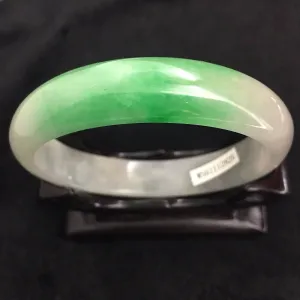 10% OFF- 56/57/58 mm Certified Natural Ice Jadeite Emerald A Jade HandCarved Bracelet Bangle 2825