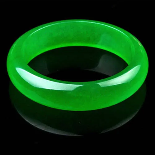 10% OFF- 56/57/58 mm Certified Natural Icy Jadeite Emerald A Jade HandCarved Bracelet Bangle