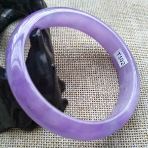 10% OFF- 56/57/58 mm Certified Natural Jadeite Emerald A*Jade HandCarved Bangle T102