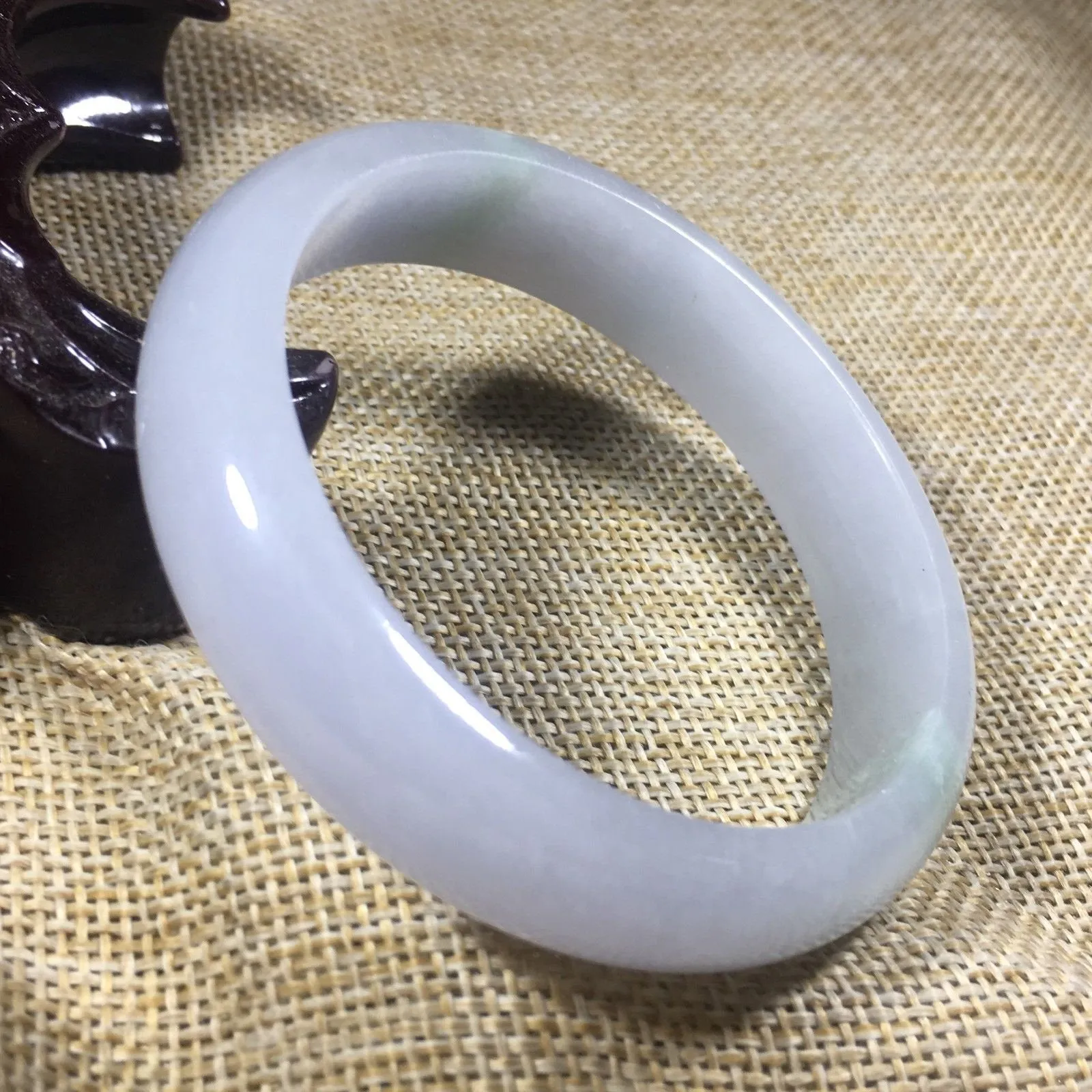 10% OFF- 56/57/58 mm Certified Natural Lavender Jadeite Emerald A Jade HandCarved Bangle B019