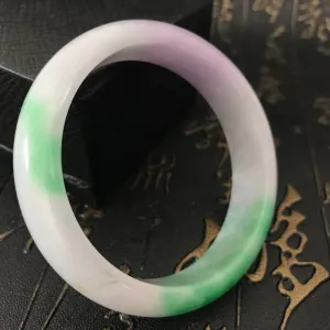 10% OFF- 56/57/58mm Certified Natural 3 Color Jadeite Emerald A*Jade HandCarved Bangle A06