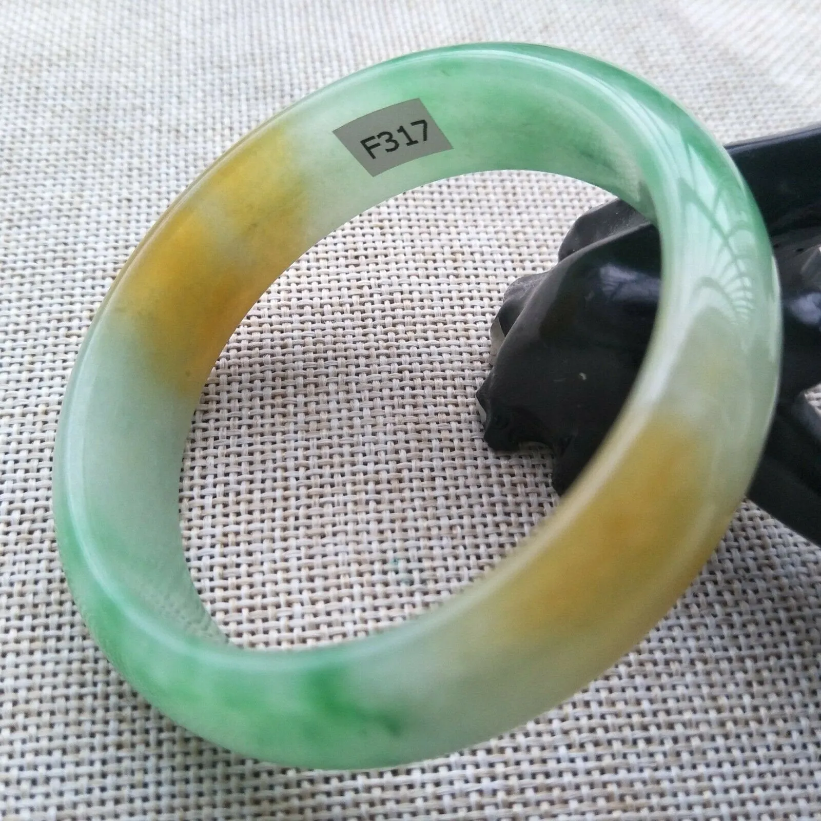 10% OFF- 56/57/58mm Certified Natural 3 Color Jadeite Emerald A*Jade HandCarved Bangle F317