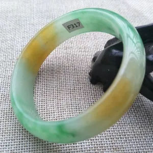 10% OFF- 56/57/58mm Certified Natural 3 Color Jadeite Emerald A*Jade HandCarved Bangle F317