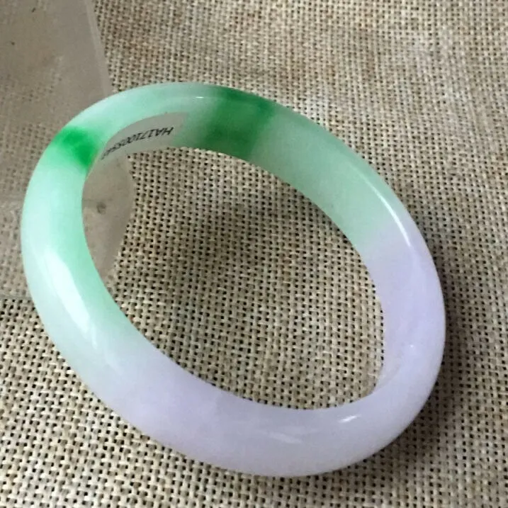 10% OFF- 56/57/58mm Certified Natural 3 Color Jadeite Emerald A*Jade HandCarved Bangle HA5543