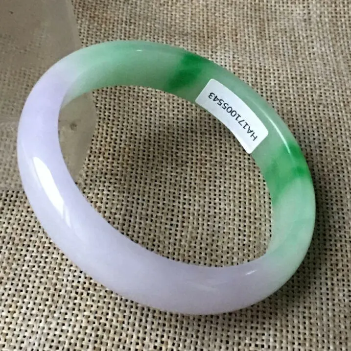10% OFF- 56/57/58mm Certified Natural 3 Color Jadeite Emerald A*Jade HandCarved Bangle HA5543