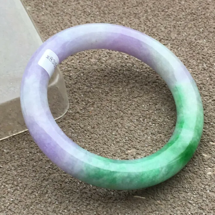 10% OFF- 56/57/58mm Certified Natural 3 Color Jadeite Emerald A*Jade HandCarved Bangle x2045