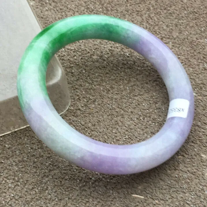10% OFF- 56/57/58mm Certified Natural 3 Color Jadeite Emerald A*Jade HandCarved Bangle x2045