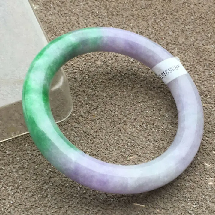 10% OFF- 56/57/58mm Certified Natural 3 Color Jadeite Emerald A*Jade HandCarved Bangle x2057