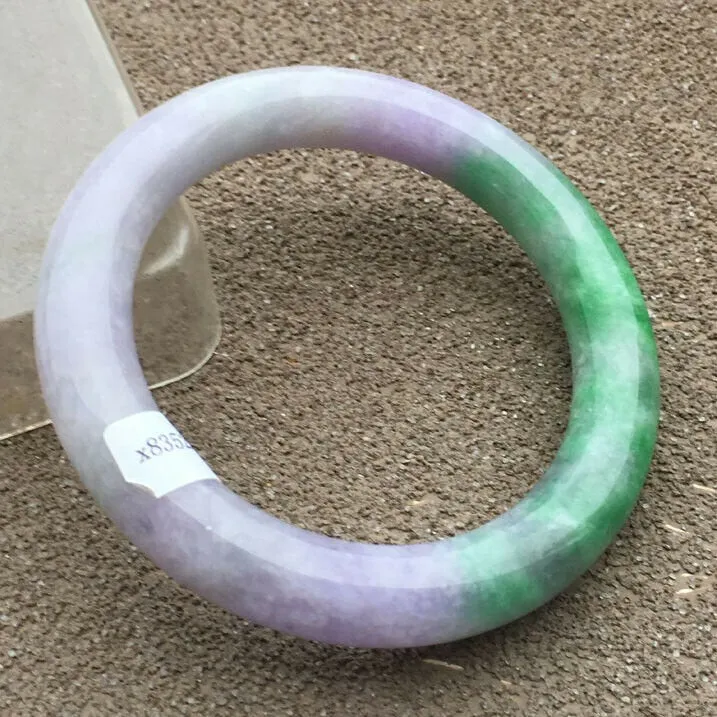 10% OFF- 56/57/58mm Certified Natural 3 Color Jadeite Emerald A*Jade HandCarved Bangle x2057