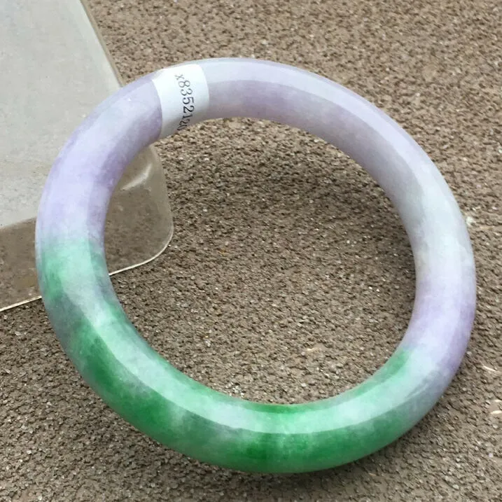 10% OFF- 56/57/58mm Certified Natural 3 Color Jadeite Emerald A*Jade HandCarved Bangle x2057