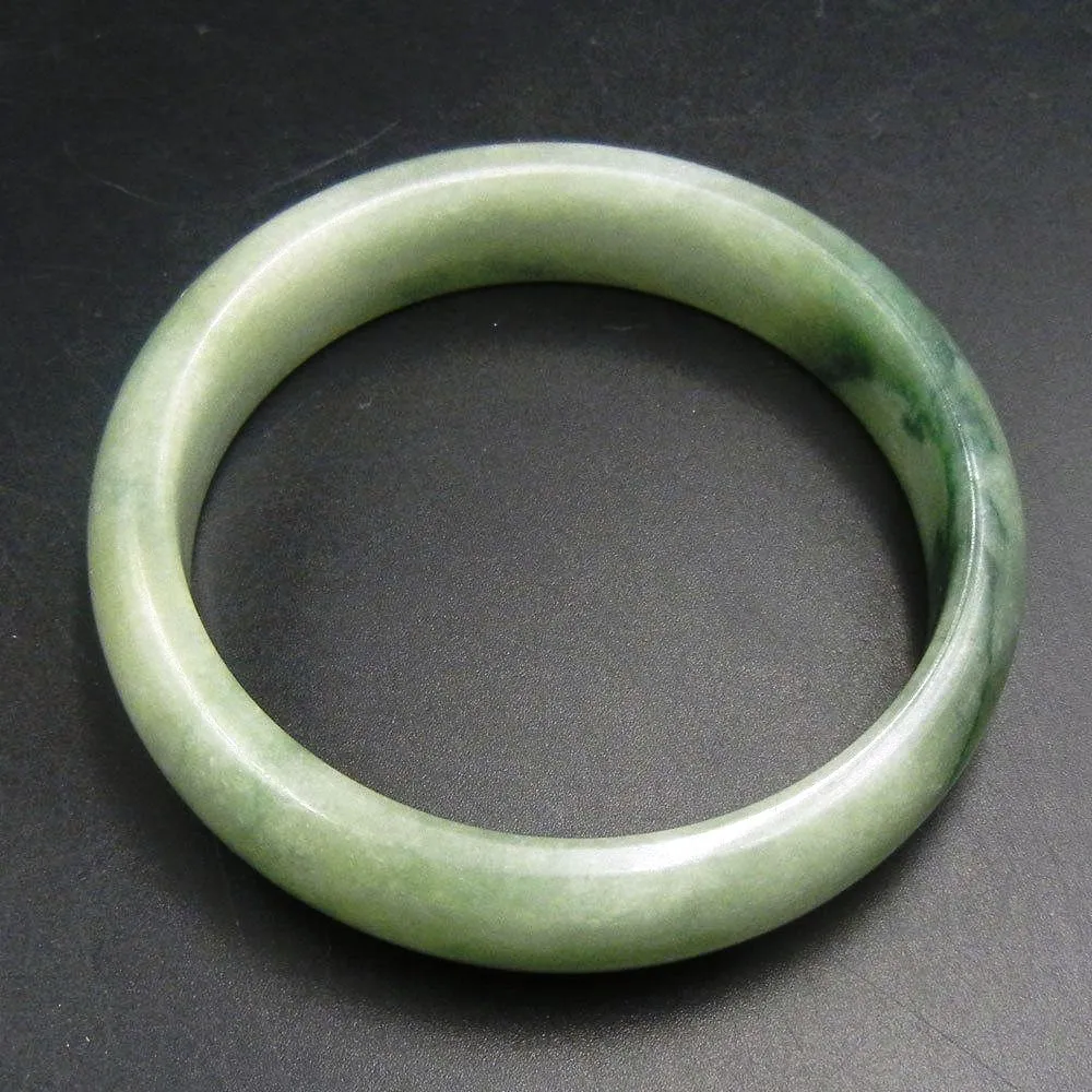 10% OFF- 56/57/58mm Certified Natural Ice Jadeite Emerald A*Jade HandCarved Bracelet Bangle A1939