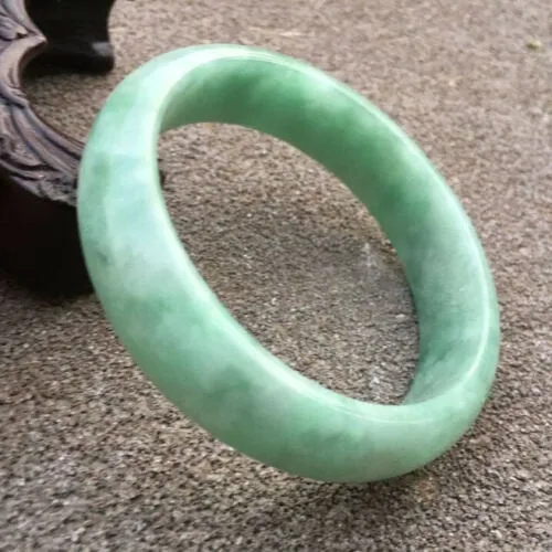 10% OFF- 56/57/58mm Certified Natural Jadeite Emerald A*Jade Handcarved Bangle x9413