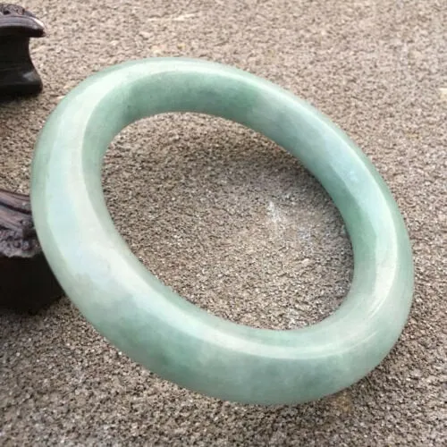10% OFF- 56/57/58mm Certified Natural Lavender Jadeite Emerald A*Jade HandCarved Round Bangle GX3644