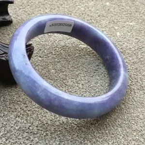 10% OFF- 56/57/58mm Certified Natural Purple Jadeite Emerald A*Jade HandCarved Bangle x2558
