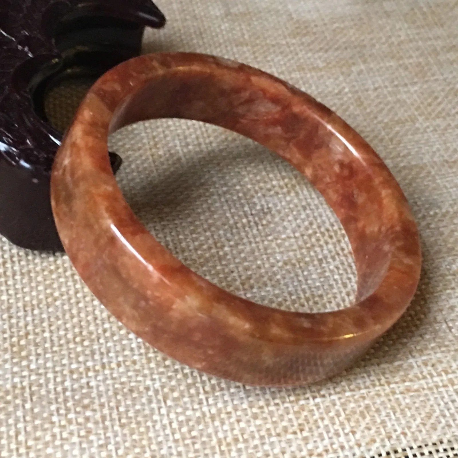 10% OFF- 56/57/58mm Certified Natural Yellow Red Jadeite Emerald A*Jade HandCarved Bangle B123