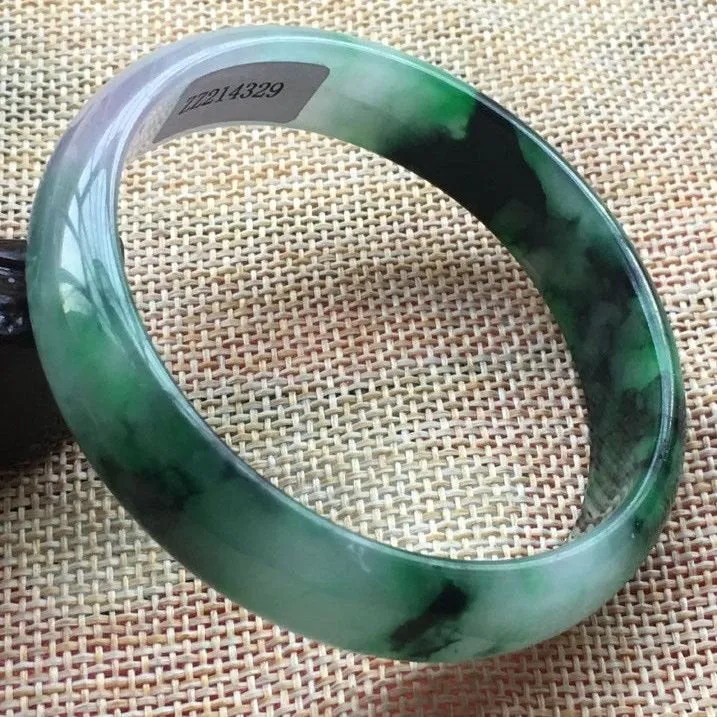 10% OFF- 57/58/59 mm Certified Natural Jadeite Emerald A*Jade Handcarved Bangle A012