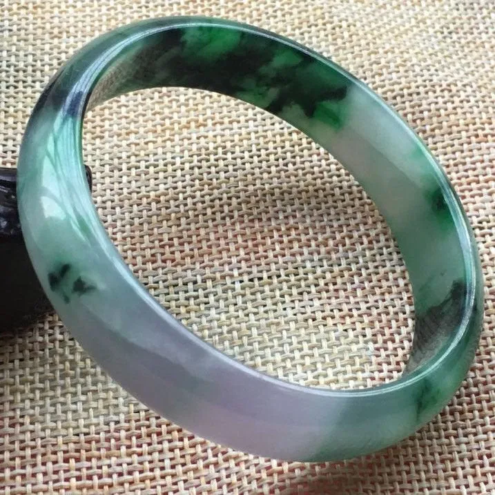 10% OFF- 57/58/59 mm Certified Natural Jadeite Emerald A*Jade Handcarved Bangle A012