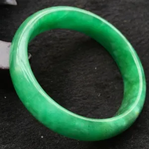 10% OFF- 57/58/59 mm Certified Natural Jadeite Emerald A*Jade Handcarved Bangle A139