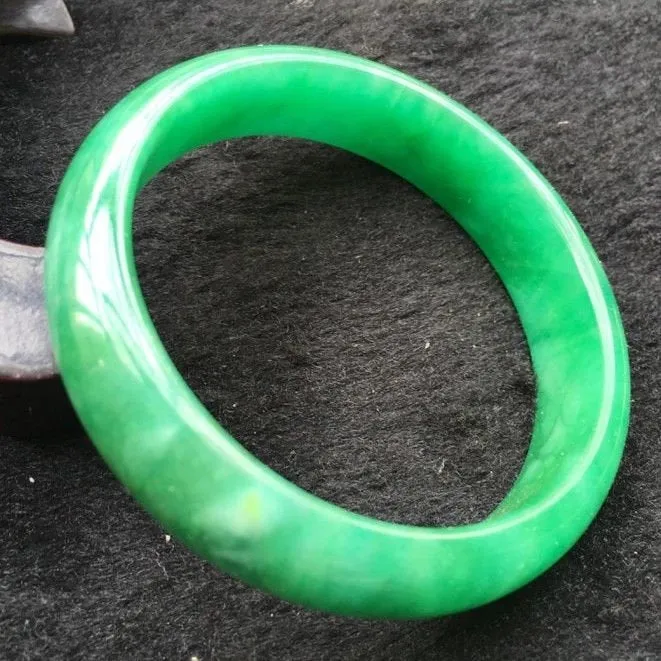 10% OFF- 57/58/59 mm Certified Natural Jadeite Emerald A*Jade Handcarved Bangle A139