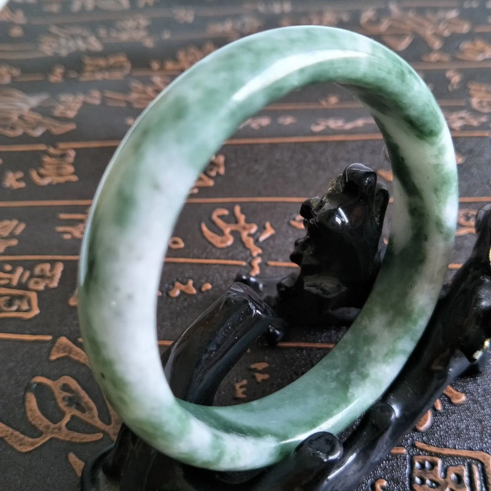 10% OFF- 57/58/59 mm Certified Natural Jadeite Emerald Jade Bangle《Grade A》A128