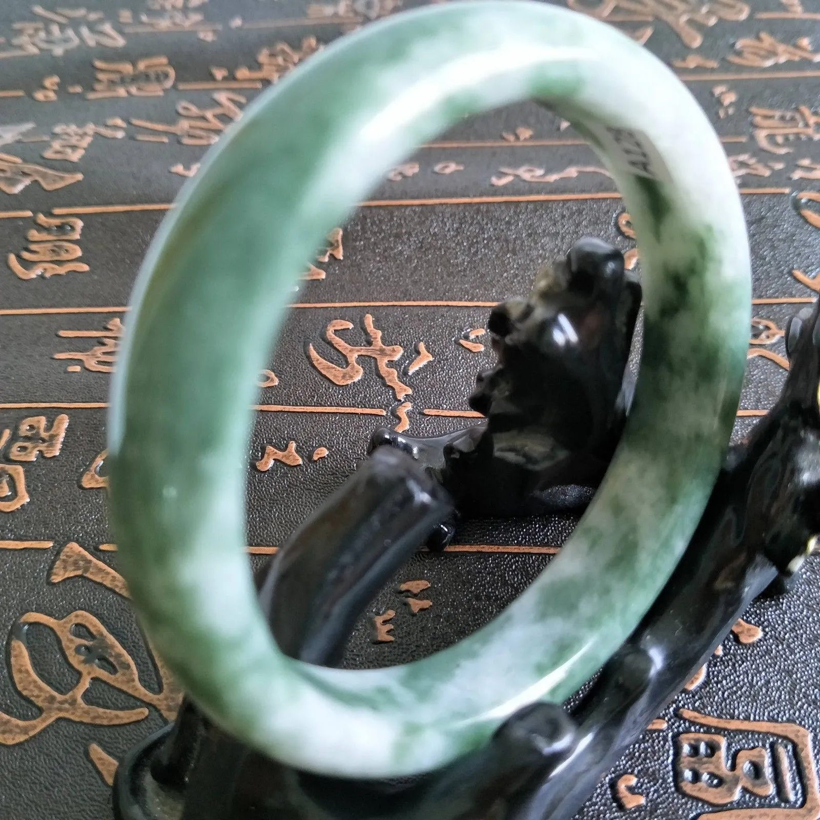 10% OFF- 57/58/59 mm Certified Natural Jadeite Emerald Jade Bangle《Grade A》A128