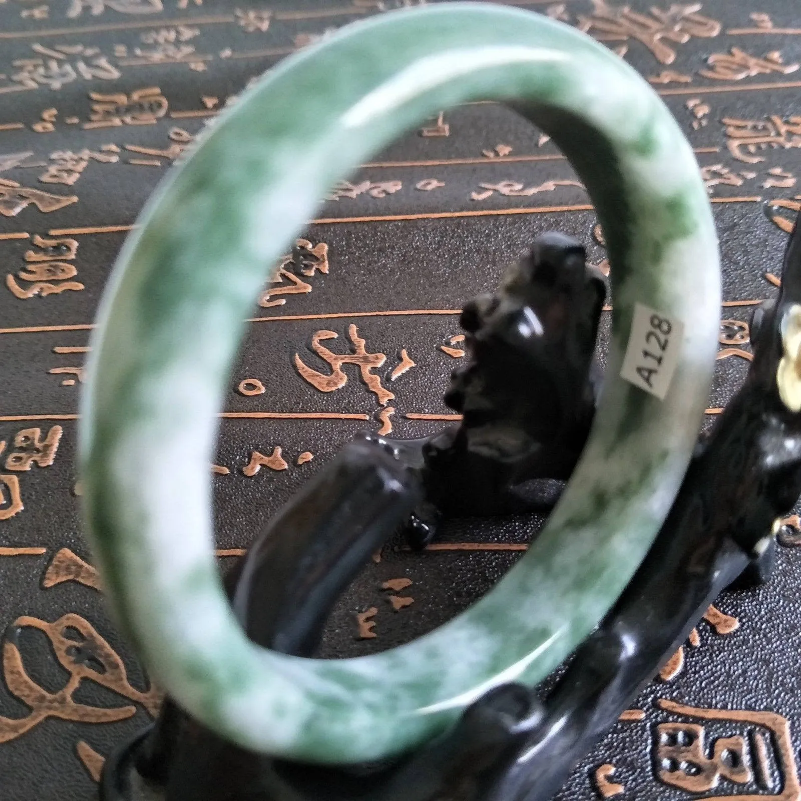 10% OFF- 57/58/59 mm Certified Natural Jadeite Emerald Jade Bangle《Grade A》A128
