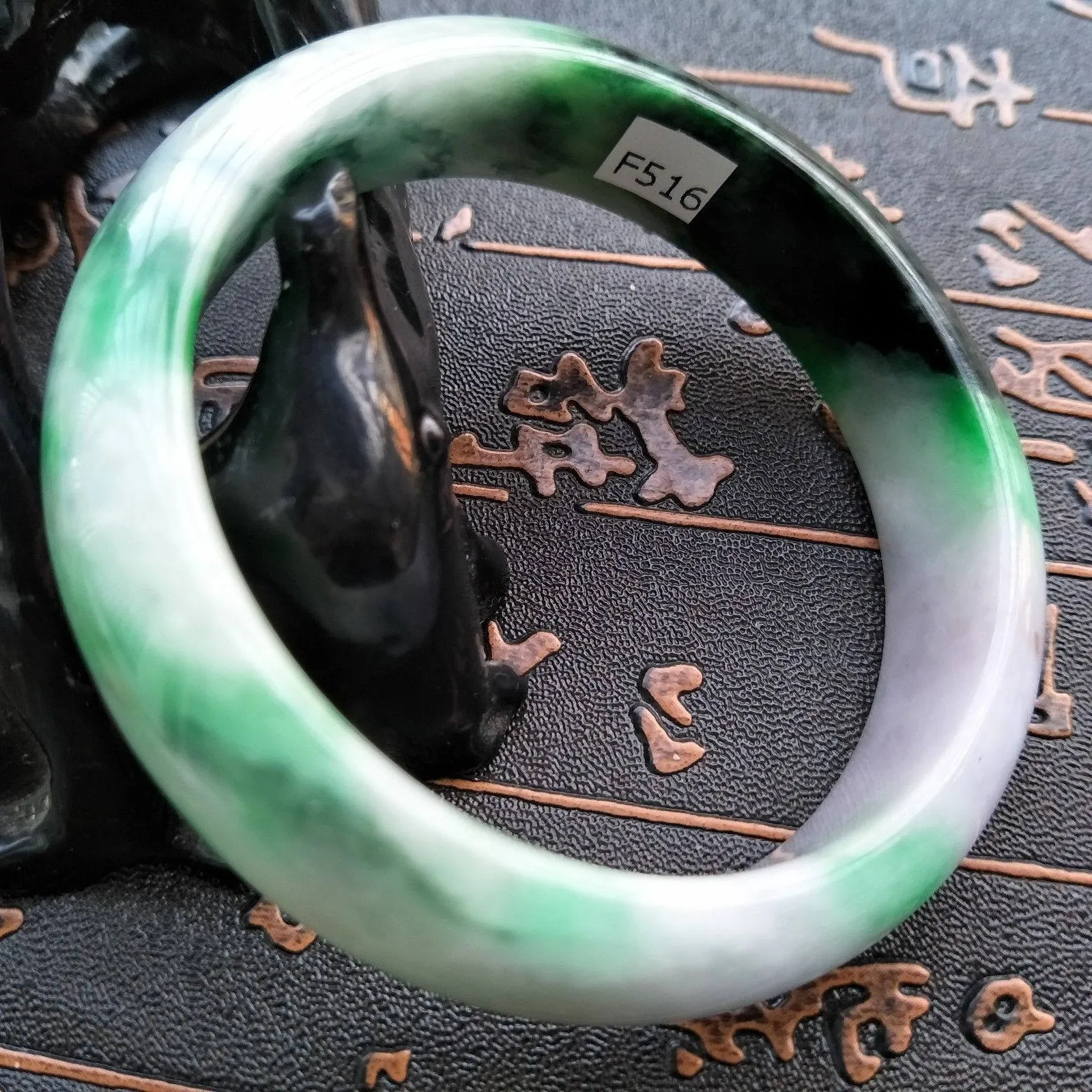 10% OFF- 57/58/59 mm Certified Natural Jadeite Emerald Jade Bangle《Grade A》F516