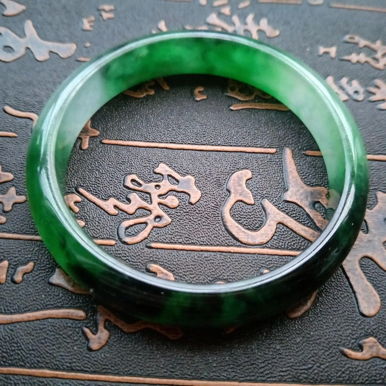 10% OFF- 57/58/59 mm Certified Natural Jadeite Emerald Jade Bangle《Grade A》M512