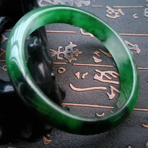 10% OFF- 57/58/59 mm Certified Natural Jadeite Emerald Jade Bangle《Grade A》M512