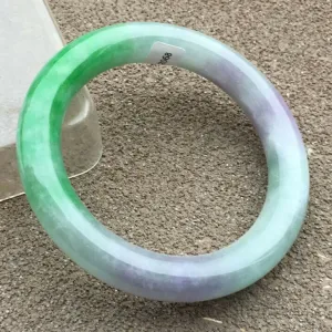 10% OFF- 57/58/59mm Certified Natural 3 Color Jadeite Emerald A*Jade HandCarved Bangle HA2068