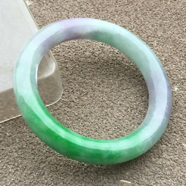 10% OFF- 57/58/59mm Certified Natural 3 Color Jadeite Emerald A*Jade HandCarved Bangle HA2068