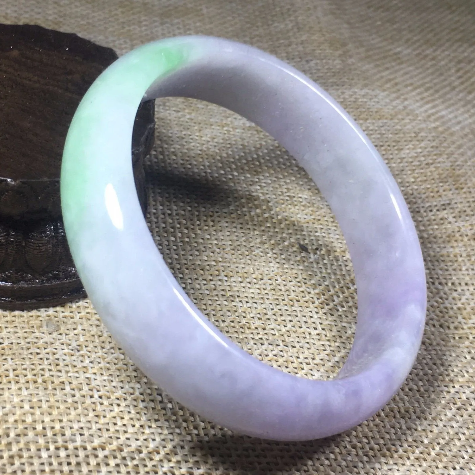 10% OFF- 57/58/59mm Certified Natural 3 Color Jadeite Emerald A*Jade HandCarved Bangle L115