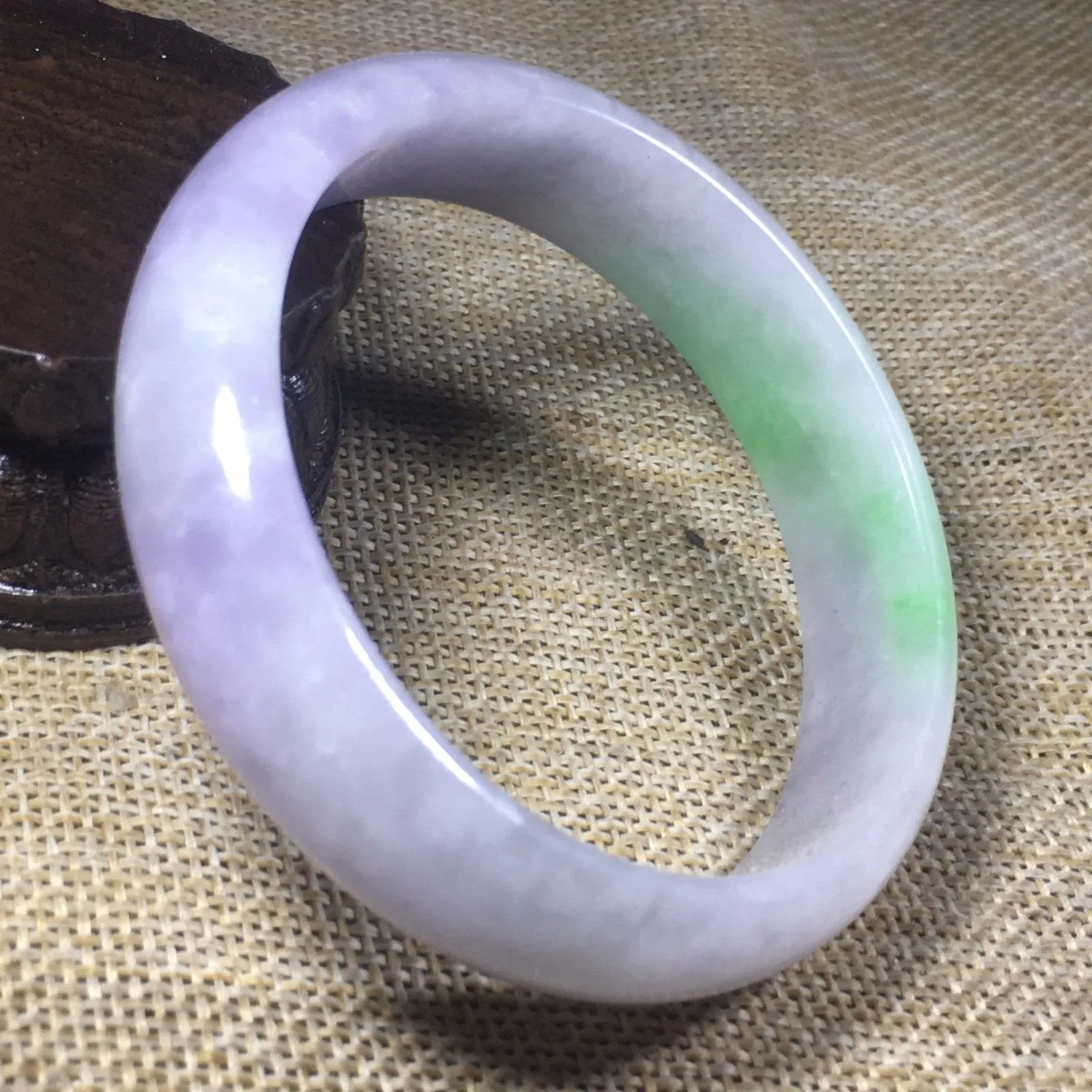 10% OFF- 57/58/59mm Certified Natural 3 Color Jadeite Emerald A*Jade HandCarved Bangle L115